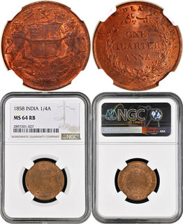 NGC MS64 RD 1965年 イギリス ブリタニア 大型銅貨 発行枚数少