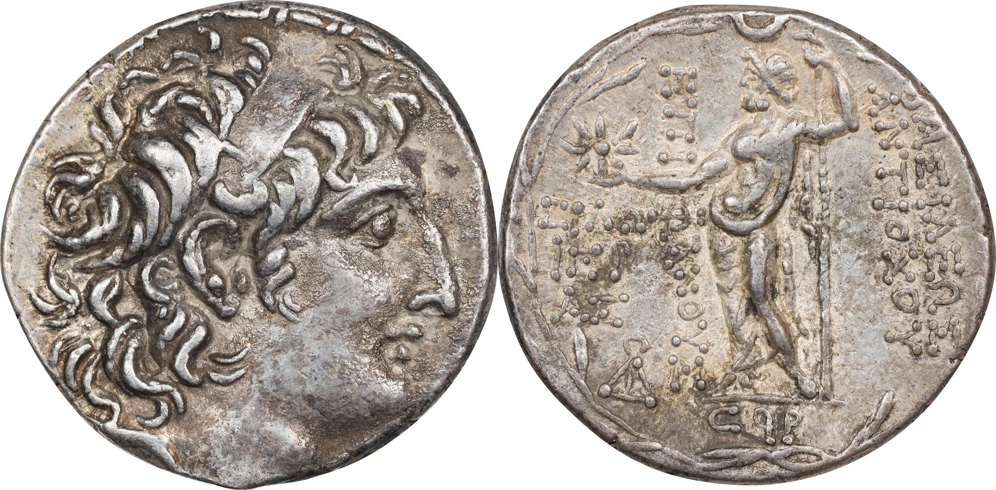 Antiochus III アンティオコス3世　NGC Choice AU Head of Antiochos III the Great (223-187 BC) by Roman Roman