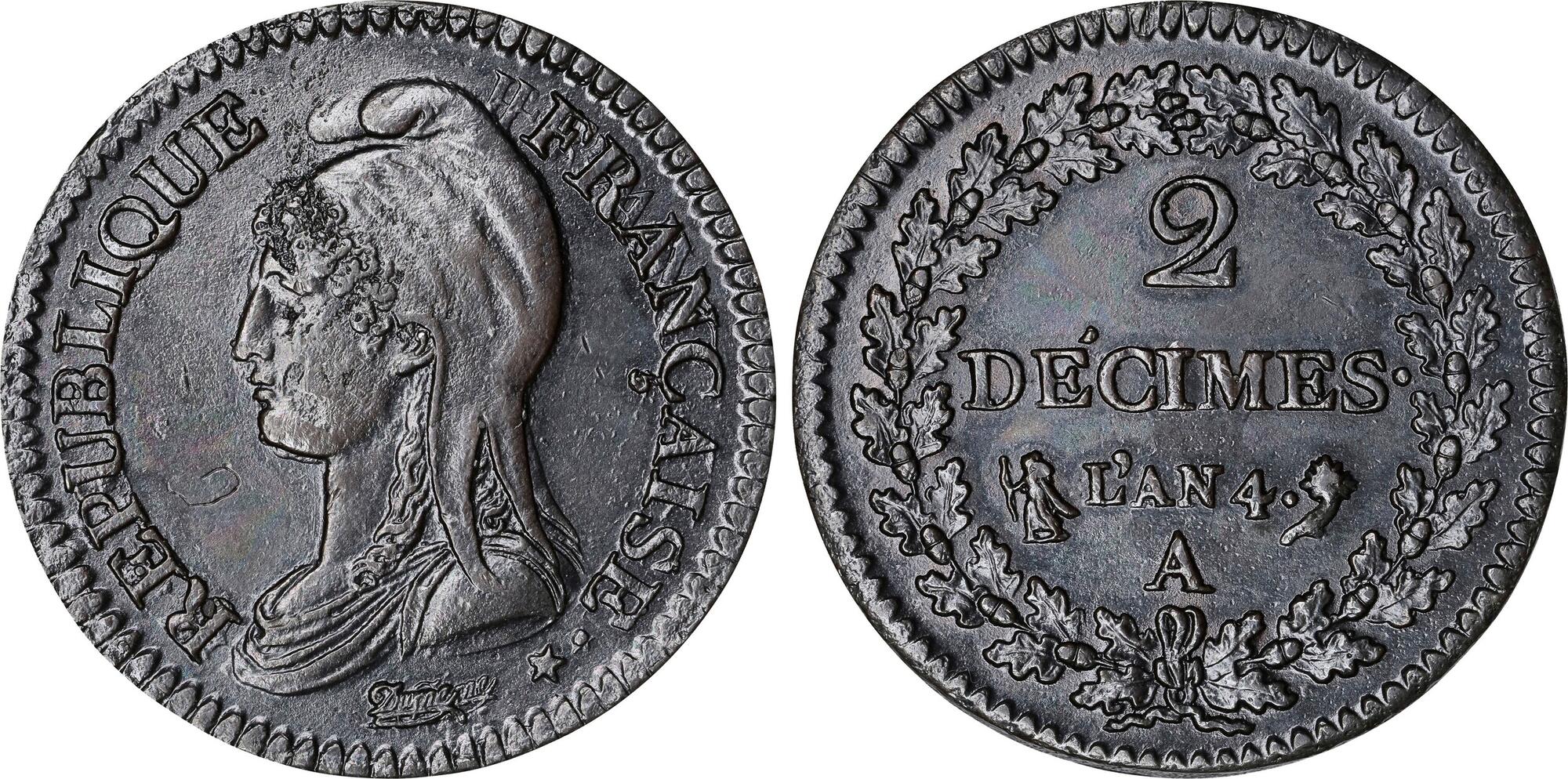 CoinArchives.com Search Results : decimes